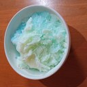 ブルーハワイと練乳ミルクの台湾風かき氷